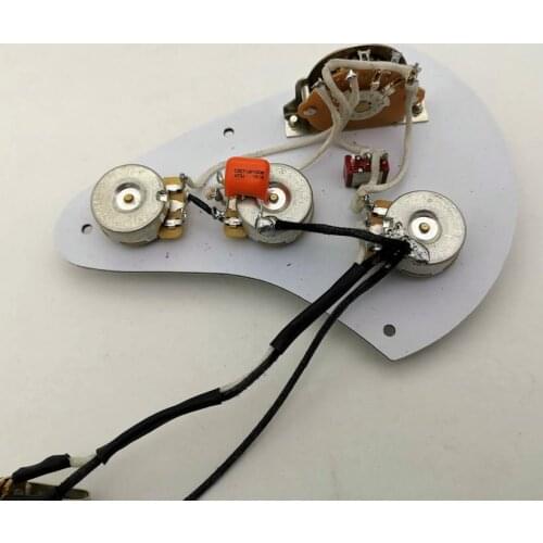 Deluxe Pre-Wired Stratocas Wiring Kit With Recessed Mini Toggle For ST Guitar Upgrade assembly