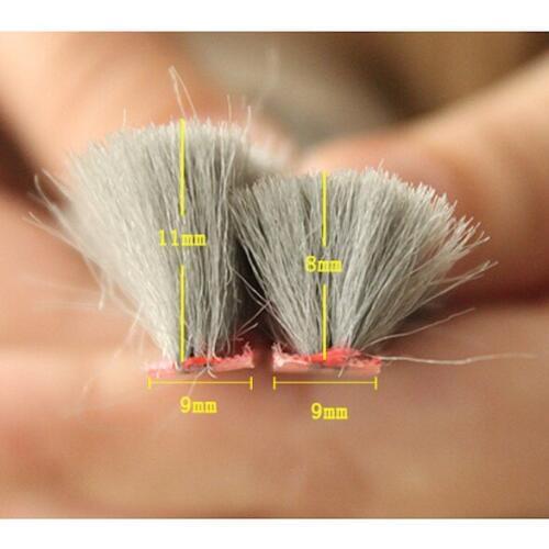 Brush Seal Strip Sliding Sash Draught Excluder Gliding Door Window Seals Pile Seals 9mm 9x4mm 9 x 8mm 11mm 13mm 10m Gray