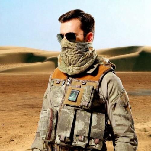 Tactical Military Neck Scarves Woodland Camo Scarf Sniper Veil Desert Shemagh for Wargame Outdoor Sports