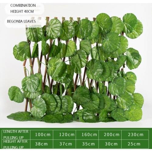 Wooden Telescopic Fence Plant Fence Garden Decoration Simulation Plant Balcony Net Garden Wooden Fence Anti-Ultraviolet