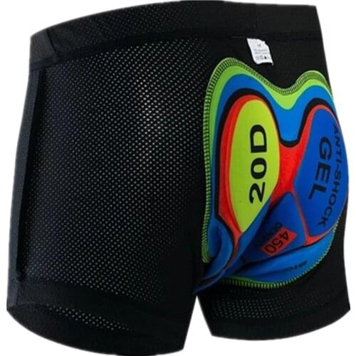 20D Gel-Cushioned Cycling Shorts Shockproof Underwear For Road Bike MTB Mountain Mens Fully Breathable Cycling