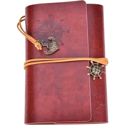 Vintage Diary Notebook Pirate Anchor Decor Travelers Note Books Notepad Planner PU Leather Cover Blank Notebooks 3 Colors New
