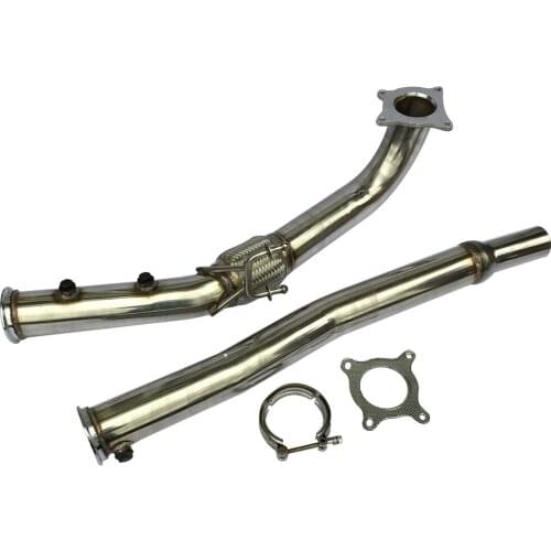 Turbo Catless Downpipe Exhaust for 2012-13 Volkswagen Golf R MK6 2.0 FSI turbo SS Downpipe 3" piping