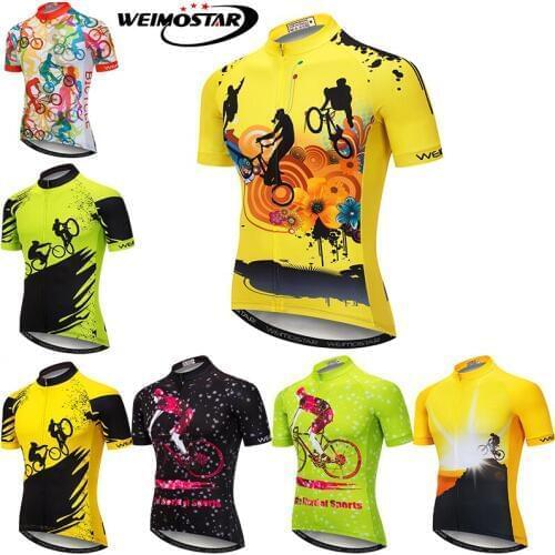 Weimostar Men Cycling Jersey MTB Jersey maillot ciclismo Breathale Mountain Bike Clothing Bicycle Uniform Cycling Clothing