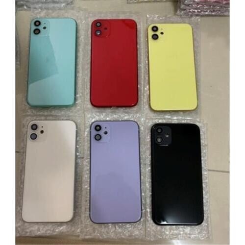 For iPhone 11 / 11Pro / 11 Pro Max Back Glass Middle Frame Chassis Full Housing Assembly Battery Cover door+sim Tray side key