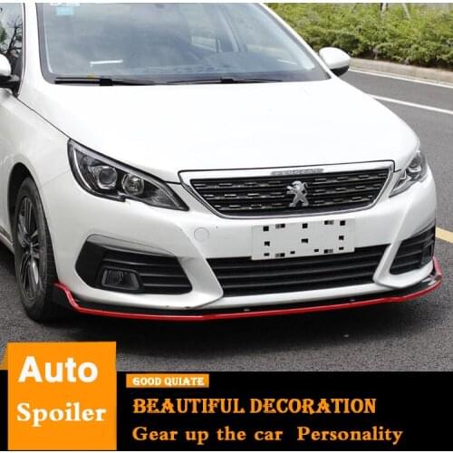 For Peugeot 308 Front Bumper Diffuser Protector Sport Plastic Material Car crash shovel Black Fit 2016-2018 NEW Peugeot 308
