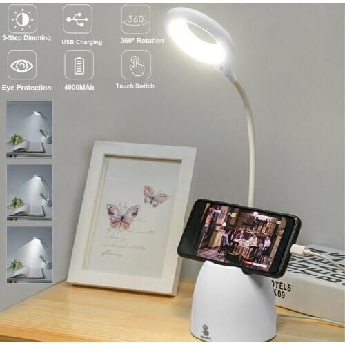 Dimmable Touch Sensor LED Table lamp USB Rechargeable Desk light Reading Book study lamp Kids Gift For Bedroom study lighting