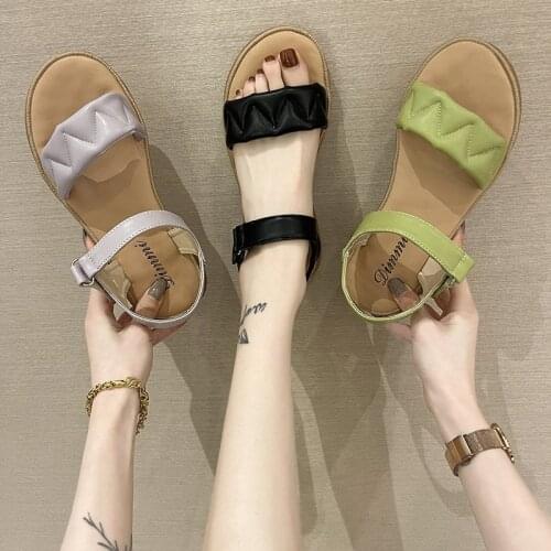 Women Casual Wedge Shoes Summer Retro Womens Sandals Sewing Woman Lady Buckle Strap Hook Loop Soft Platform Female Sandals Nice