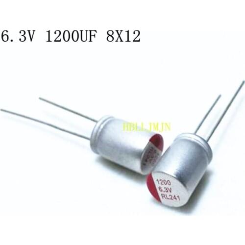 10PCS 6.3V 1200uF 6.3v1200uf 8x12 8*12 mm Solid Aluminum Electrolytic Capacitor for Computer Mainboard Video Card/Graphics Card