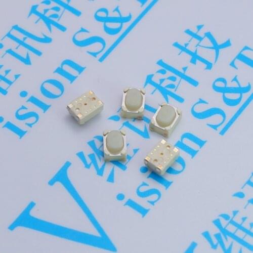 10pcs/lot 3 * 4 * 2.5 White flip-chip switch 4.2 * 3.2 * 2.5 white button car remote