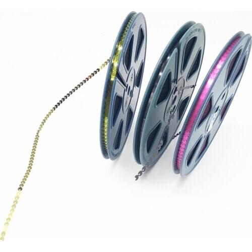 12pcs New fashion with Good quality 5mm flat glitter sequin reel length 95meters per reel side hole sequins