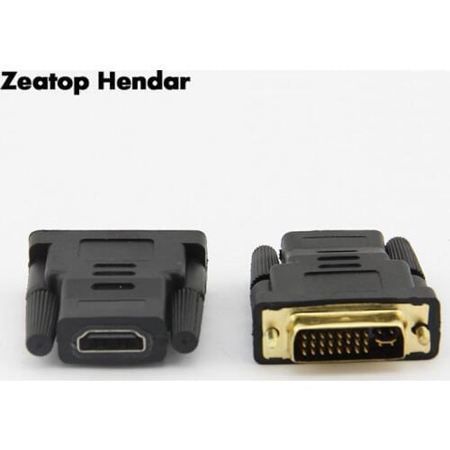 1Pcs DVI-D Male(24+5 pin) to HDMI Female(19-pin) Adapter DVI to HDMI Connector