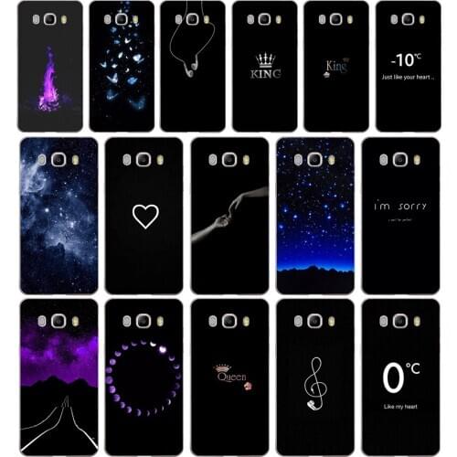 189FG King Queen Letter Crown Pattern Soft Silicone Tpu Cover phone Case for Samsung j3 j5 j7 2016 2017 j330 j2 j6 Plus 2018