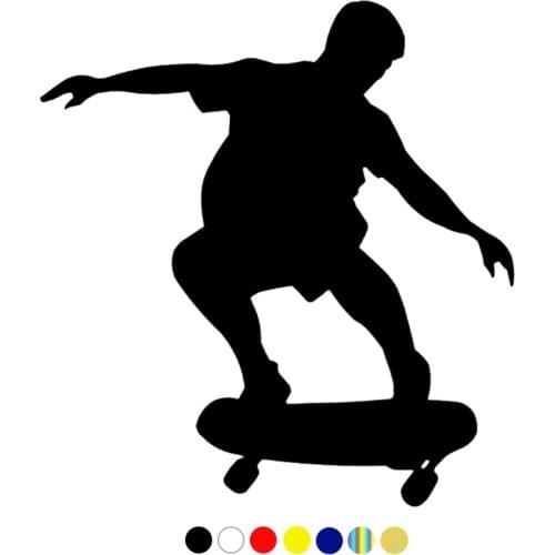 CS-1770# Boy Skateboarding reflective funny car sticker waterproof vinyl decal for auto car stickers styling removable