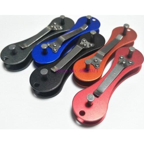 By DHL 200pcs Unisex New Aluminum Smart Key Holder Organizer Clip Folder Outdoor Multifunction Keychain Pocket hard Tool