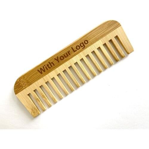 20PCS Natural Bamboo Wood Comb Wide Teeth Anti-static Head Massage Hair Care Wooden Tools Beauty Accessories