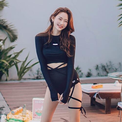 Swim Suits Surfing Girls Swimsuit Women 2019 Womens Swimming Suit For Dress New Long Sleeve High Waist Female Animal Spandex