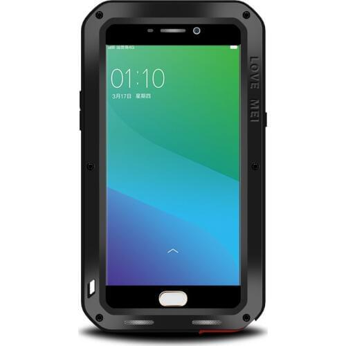 LOVEMEI Luxury Dirt-resistant Anti-knock Metal Aluminum Cases Cover with Gorilla Glass for OPPO R9 Plus Heavy Duty Protection