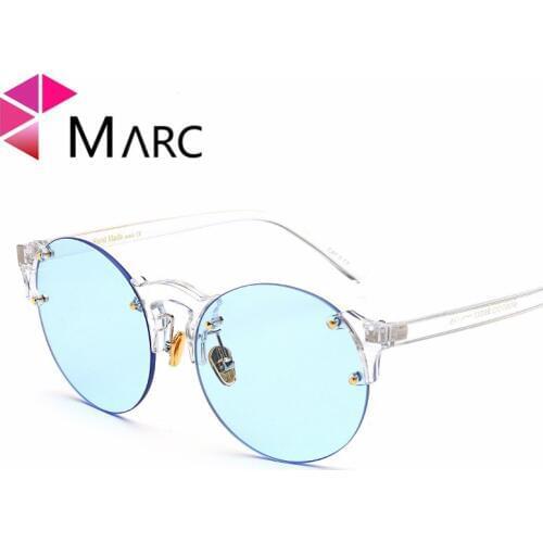 MARC UV400 WOMEN MEN sunglasses oculos Fashion gafas eyewear sol Gradient clear Pilot Plastic