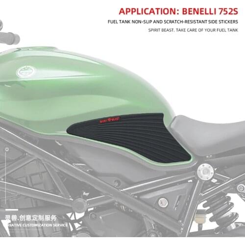 Motorcycle Fuel tank Fishbone stickers Anti slip Sticker side Oil tank Scratch resistant Protector pad For Benelli 752S/502C