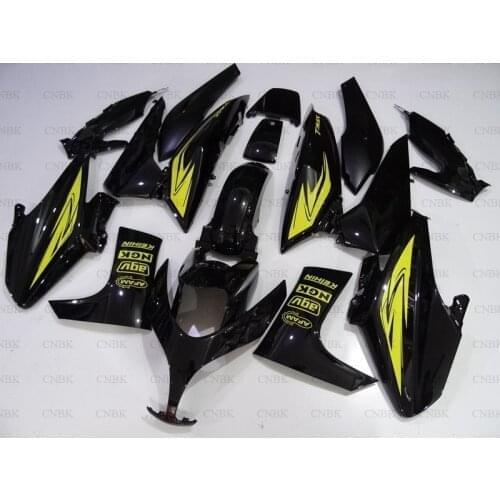 For XP 500 2008 - 2012 Fairings TMAX 500 2010 Black Yellow Fairings T-MAX 500 2011 Fairing Kits Unpainted