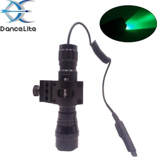 GOOD FOR HUNTING ~ DanceLite WF-501B XPG2 Green Light Flashlight Lantern + Gun Mount + Remote Switch
