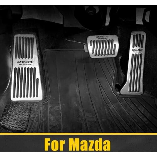 Car Accelerator Brake Clutch Pedal Footrest Pedal Plate Cover For Mazda 3 6 BM GJ CX3 CX-5 CX5 CX 5 KE KF CX7 CX9 Axela ATENZA