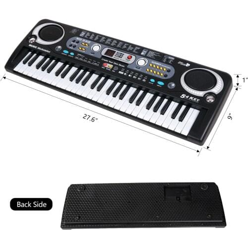 Portable Keyboard Piano 61 Keys Digital Music Key Board with Microphone EU Type