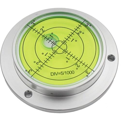 QASE 80*62*15mm Metal Round Spirit Bubble Level Universal level bubble Green White Blue Color 5mm/m