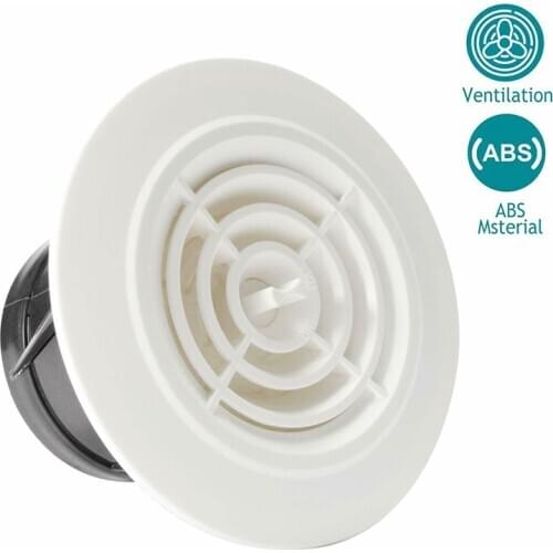 Round Air Vent ABS Louver Grille Cover Adjustable Exhaust Vent for Bathroom Office Ventilation ventilation grid _WK