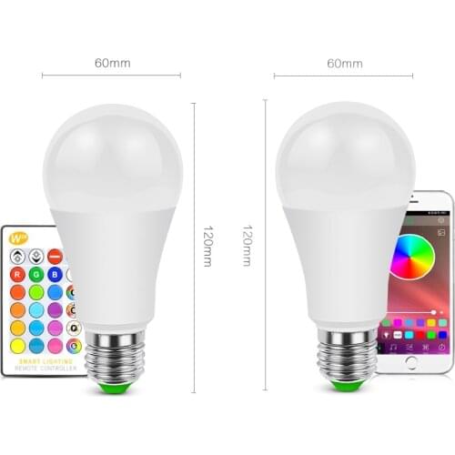 Dimmable Bluetooth 4.0 APP LED Light Neon Dream Color E27 Light Bulb AC85-265V Wireless Magic LED lamp Music Control Smart Light