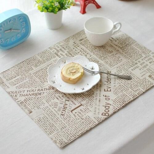 Modern Kitchen Supplies English Alphabet Pot And Bowl Mat Western Restaurant Cloth Art Gourmet Placemat