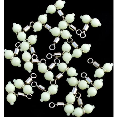 Luminous Fishing Swivel 10pcs/lot Cross Line Rolling Fishing Swivel Glow Gourd Shape 3 Way Swivel Connector Accessories