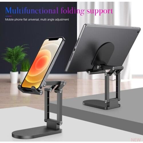 Universal Foldable Desktop Mobile Phone Holder Accessories Portable Metal Desktop Stand For IPhone IPad Height Angle Adjustable
