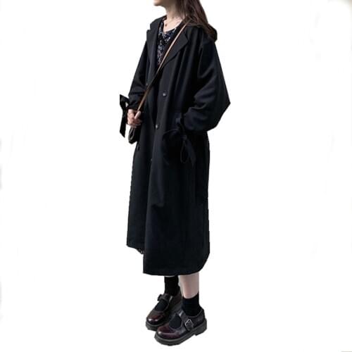 Spring Autumn Windbreaker Womens Mid-length British Style 2021 New Korean style Trench Coat temperament Overcoats 72b