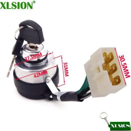 XLSION 6 wire Ignition Key Switch For 5KW 6KW 7KW 188F 190F Chinese Generator