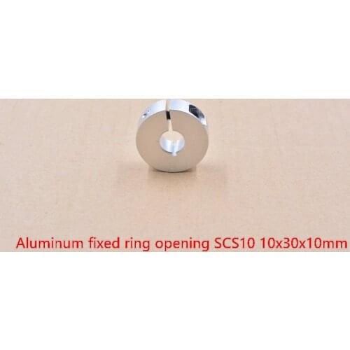 Aluminum alloy clamping ring opening type SCS10 10mm ring optic axis clap collar linear shaft seat 10mmx30mmx10mm 1pcs