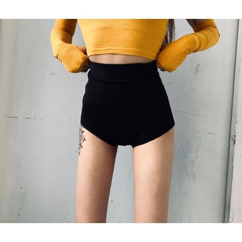 2020High Stretch Jazz Sexy Shorts Women Round Ring High Waist Zipper Shorts Club Festival Party Skinny Shorts Pole Dance Shorts