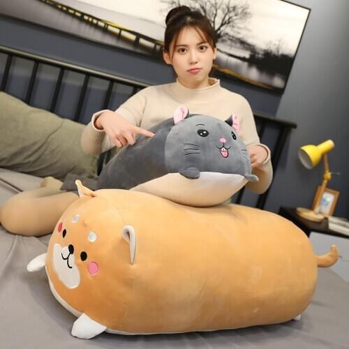 1pc 28/60/90CM kawaii Corgi Dog Pig Panda Mouse Plush Toys Stuffed Soft Animal Pillow for Children Kids Birthday Xmas Gifts