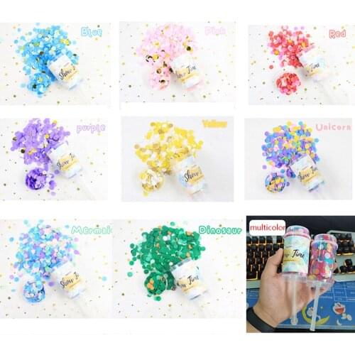 2021New1Pcs Metallic Rose Gold Confetti Party Popper Cannons Handheld Spring Firecracker Graduation Wedding Party Supplies