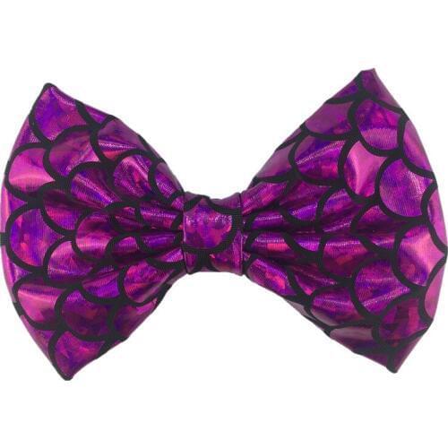 50 pcs/lot ,5 inch fish scale hot gold cloth shiny bow with clip hair fashion DIY accessories