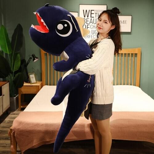 80/120cm Big Eye Dinosaur Plush Toys Creative Lying Dino Dolls for Children Boys Birthday Gifts Stuffed Soft Pillow Animal Dolls