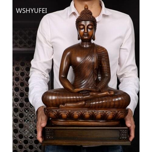 Buddhism Resin Retro Style Maitreya Statue Fengshui Statue Home Ornaments Living Room Decoration Accessories Craft Ornament