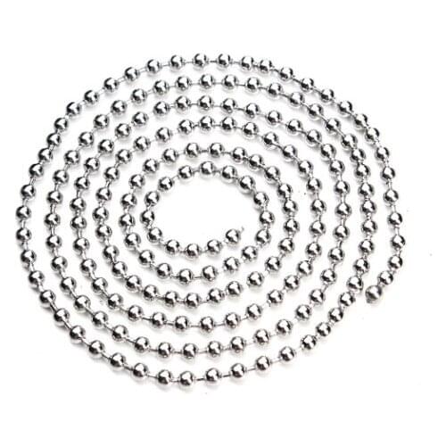 5meter Stainless Steel Ball chain Chains for DIY Jewelry Chain Making Crafts 4dgtr