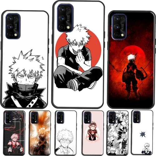 Bakugo Boku no My Hero Academia Case Cover For Realme Q3 Pro 6 7 8 Pro C3 C21 GT Neo Coque For OnePlus 9R 8T Nord 8 9 Pro