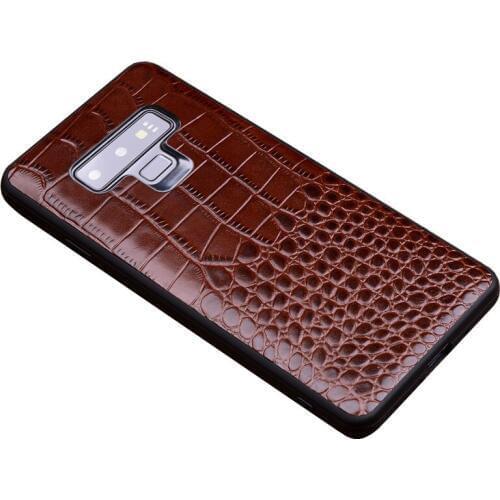 Luxury Genuine Leather Case For Samsung Galaxy Samsung Note 9 Note9 Crocodile Pattern 360 Full Protect Back Case