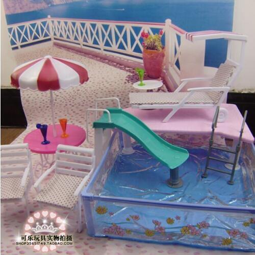For pool barbie armchair beach chair and swimming barbie princess doll furniture accessories