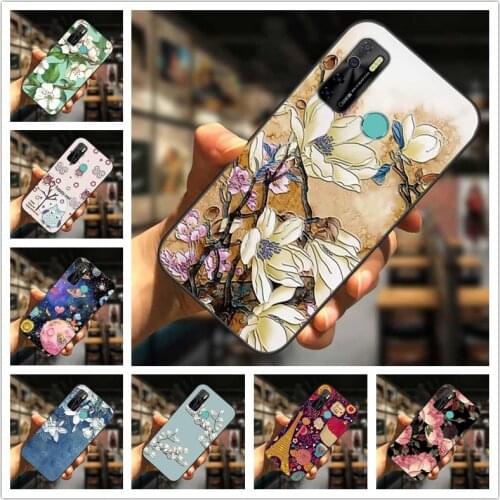 For Tecno Camon 15 Case 3D Blossom Emboss Silicone Phone Cover for Tecno Camon 15 Air / Camon15 Pro Cases Soft Relief 15Air Capa