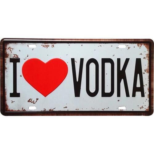 "I Love Sex" Vintage Shabby Chic Car License Metal Tin Sign Bar Cafe Home Wall Decor Plaque Sticker 30*15cm Free Shipping