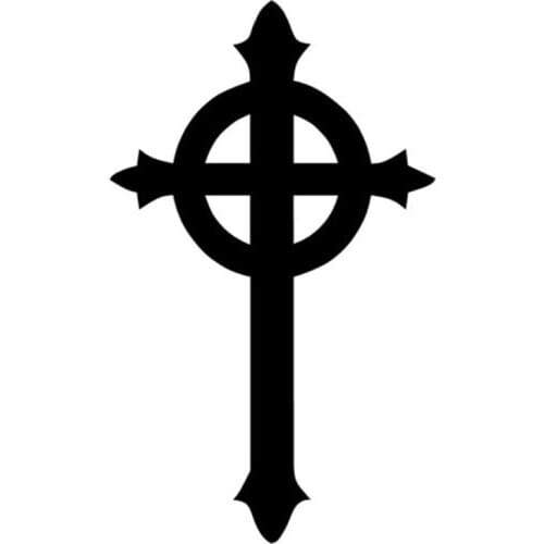 9.5cm*15.8cm Celtic Cross Creative Fashion Car Styling Stickers Black/Silver S3-4883